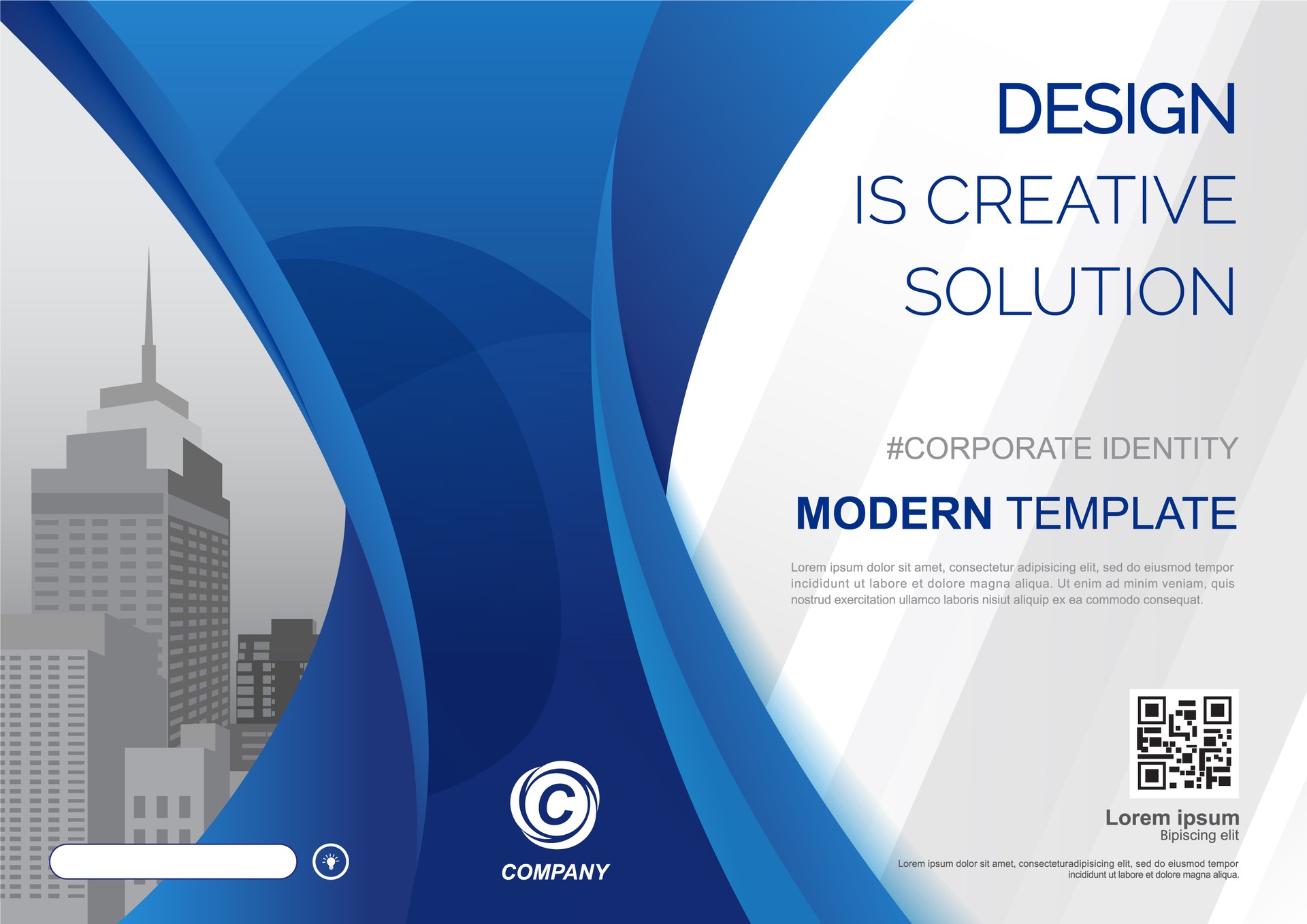 Template vector layout modern design, size horizontal
